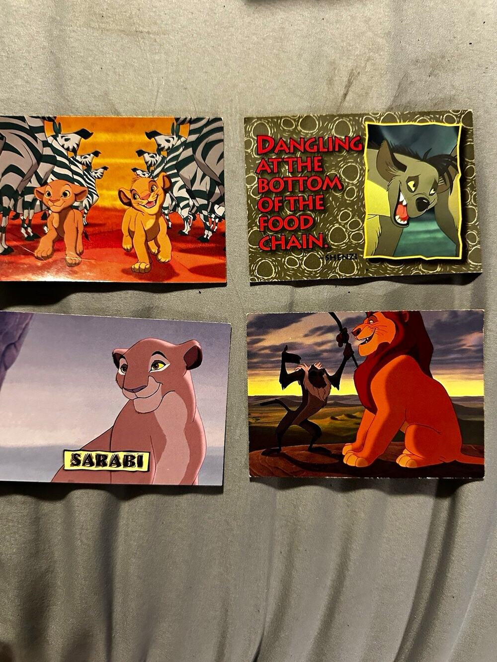 SkyBox The Lion King Non-Sport Trading Card Lot 4 Sarabi Shenzi Simba